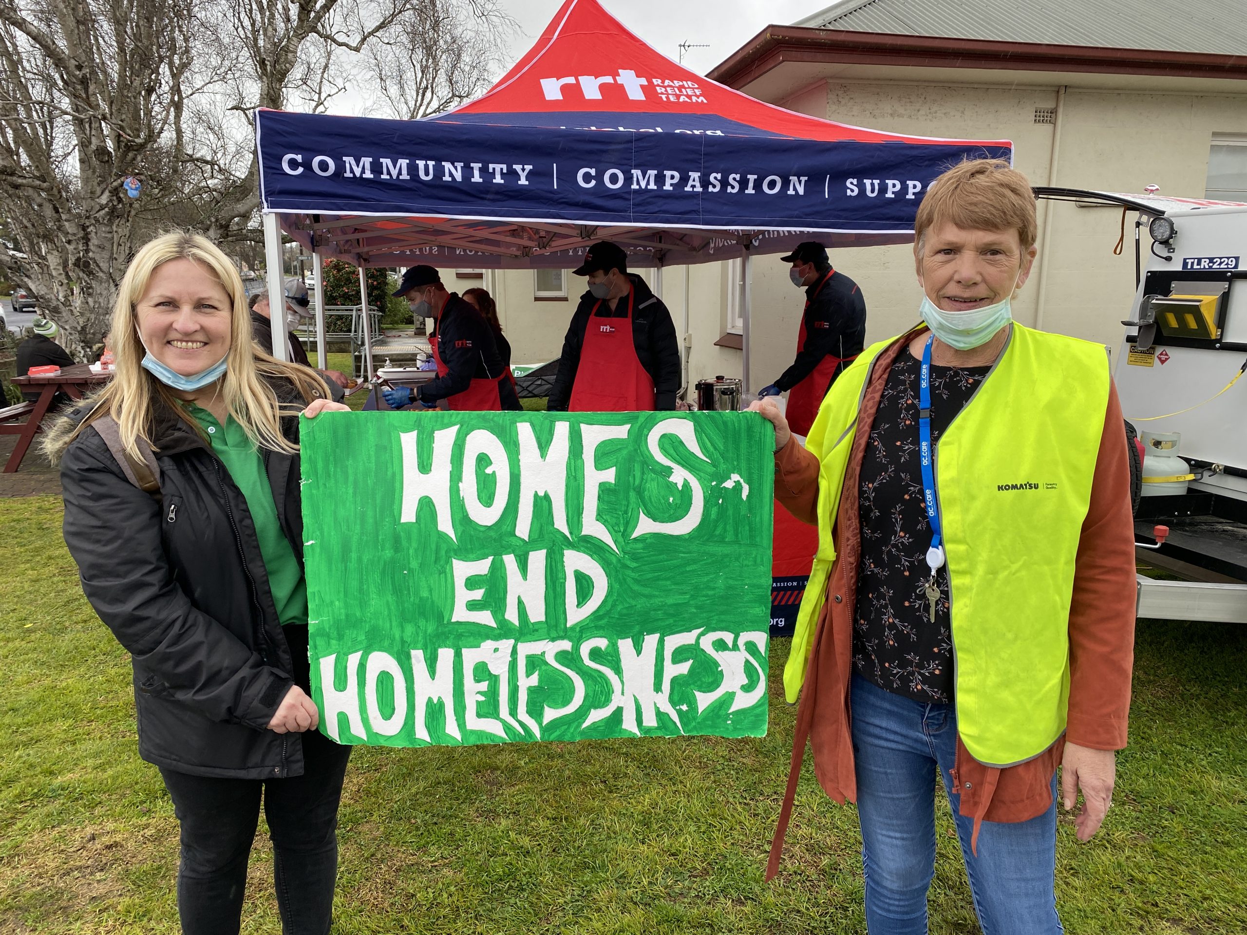 UNITED: Ruby’s Reunification Therapeutic Youth Service senior coordinator Sharon Gray of Uniting Communities and ac.care homelessness and community services manager Trish Spark highlight the need for more social housing to address the lack of affordable homes in Mount Gambier.