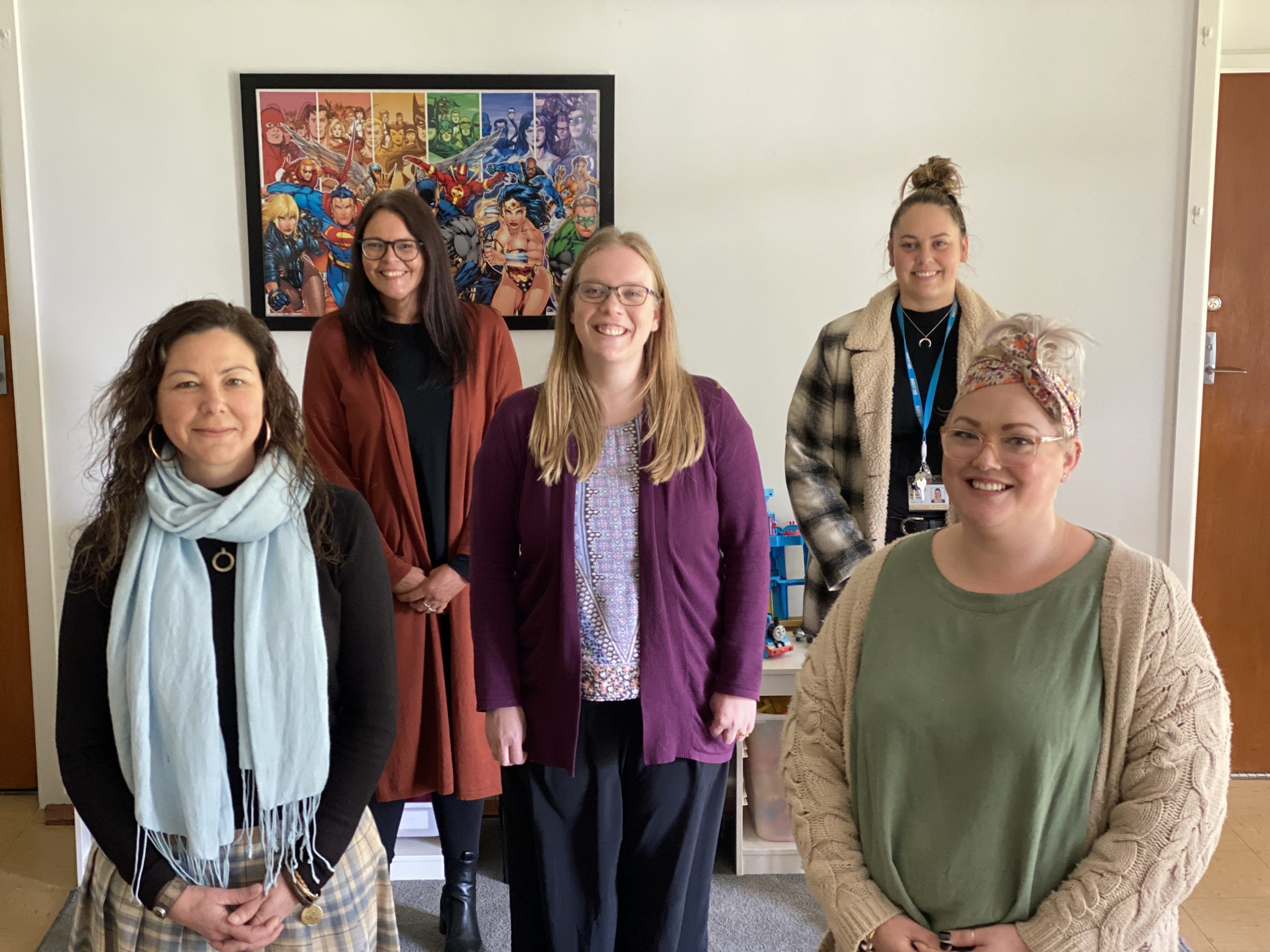 CARING FOR CHILDREN: Mount Gambier ac.care child and youth residential care house supervisors Natalie, Lynne, Caroll, Brooke and Jaana look forward to welcoming new staff recruits and continuing to support vulnerable young people as the service expands.