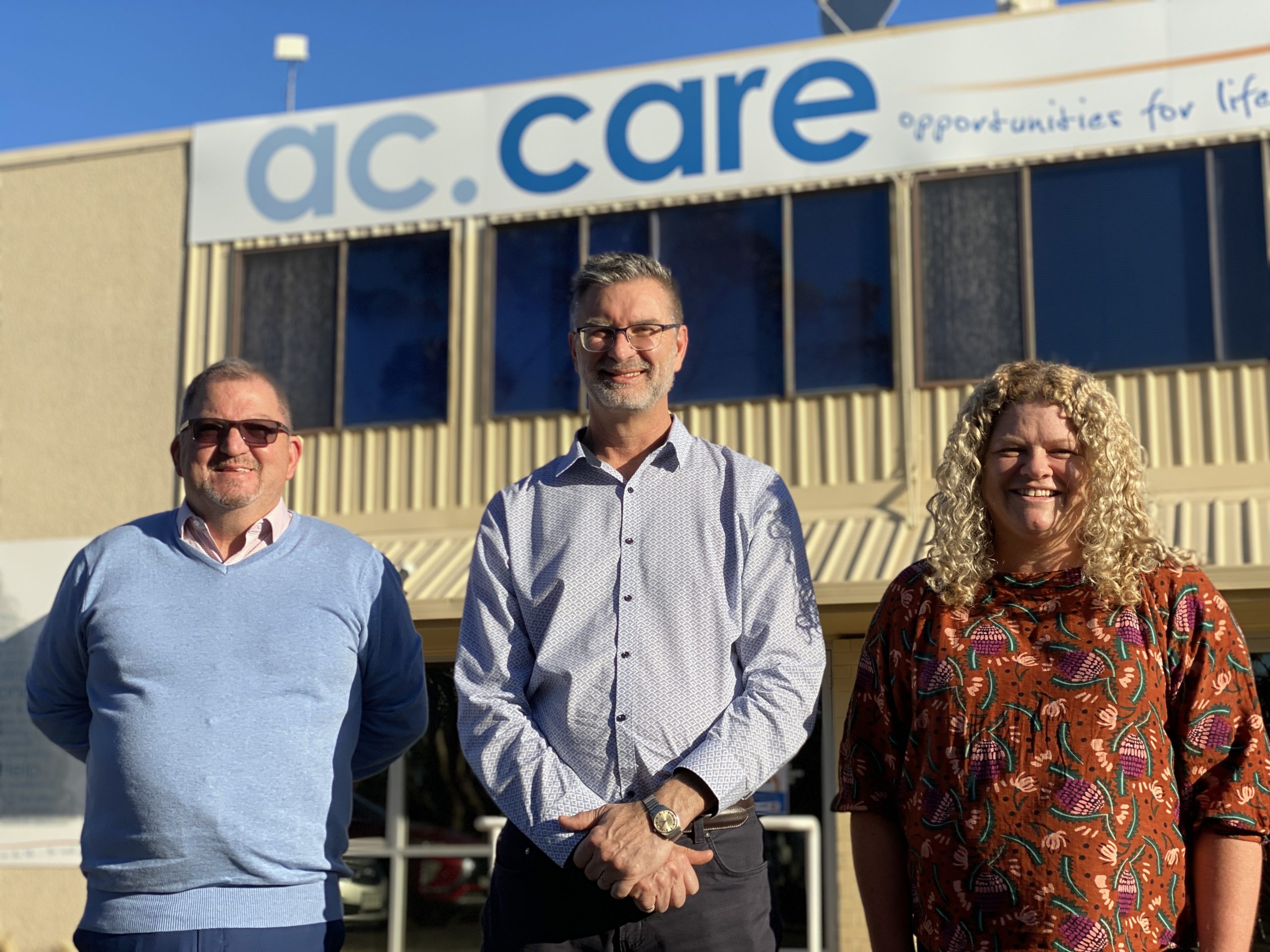 CARE EXPANSION: ac.care out of home care executive manager Dan Mitchell, CEO Shane Maddocks and community services general manager Kirsty Barnett welcome the announcement the agency’s child and youth residential care service will be expanded to the Riverland.