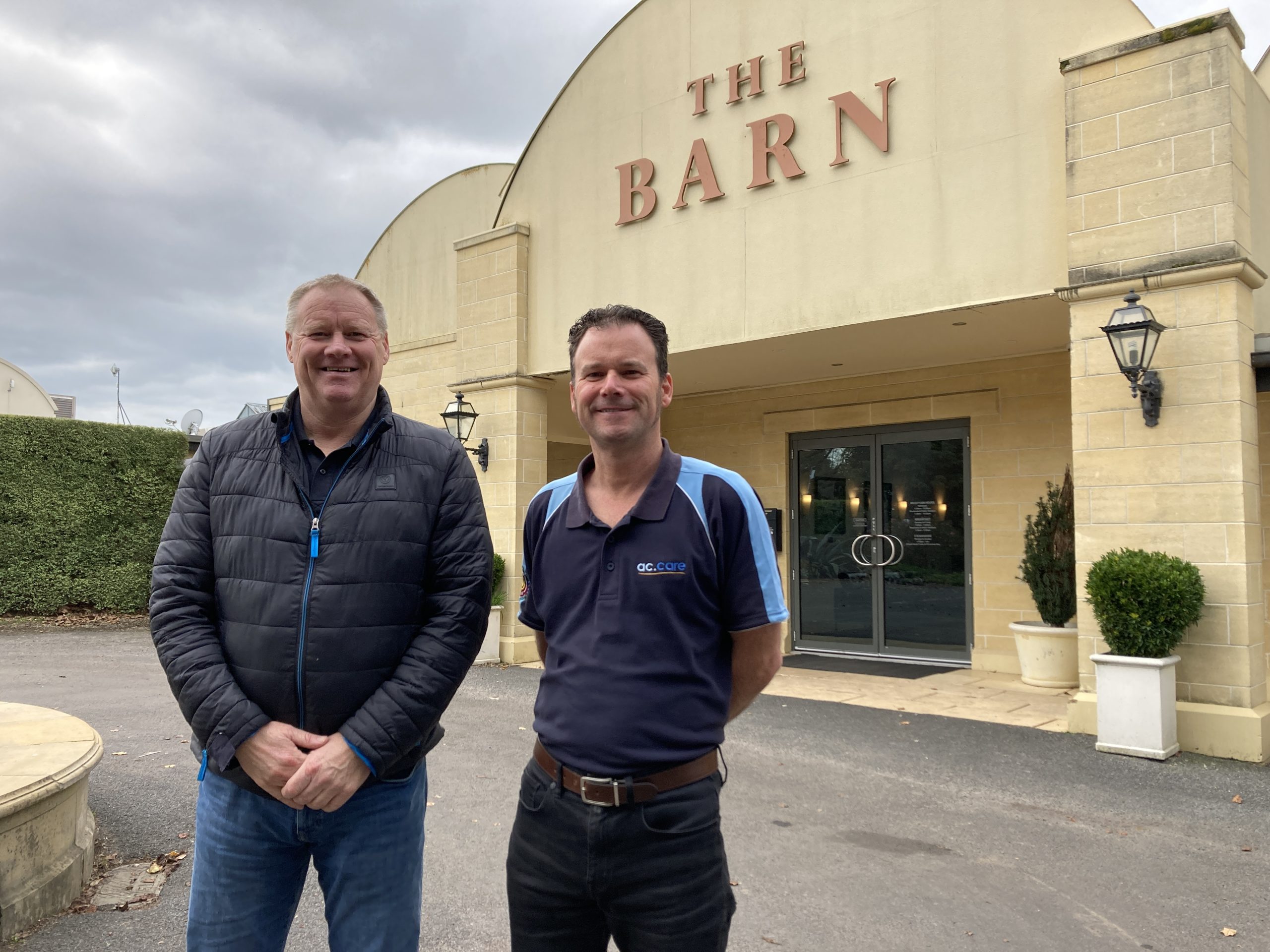 CALL FOR SUPPORT: Limestone Coast Support Homeless People Luncheon ambassador Barry Stafford and event coordinator Jason Wallace from ac.care are calling on people to book remaining tickets for the event to help ensure its success.