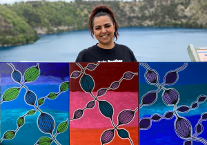 CONNECTION: Bonnie Saunders-Waye has created artworks with children in residential care in the Limestone Coast as part of an ac.care project to connect young people to culture.