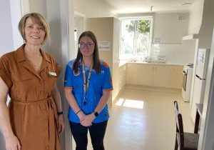 BUILDING CAPACITY: Habitat for Humanity South Australia executive officer Louise Hay and ac.care Murraylands Homelessness Service acting manager Skye Wilson tour one of the units that will soon house an at-risk young person as part of the Studio Purpose initiative.